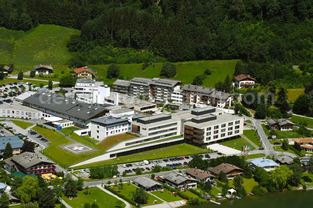 Zell am See from above - Hospital grounds of the Clinic Tauern Hospital in Zell am See in Austria