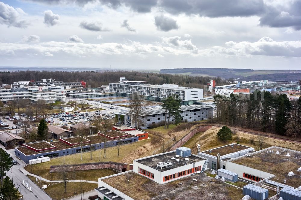 Aerial photograph Ulm - Hospital grounds of the Clinic in Ulm in the state Baden-Wurttemberg, Germany