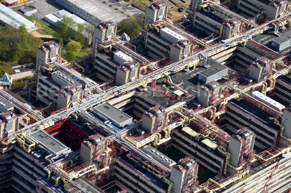 Aachen from above - Hospital grounds of the Clinic Universitaetsklinikum Aachen in the district Laurensberg in Aachen in the state North Rhine-Westphalia, Germany