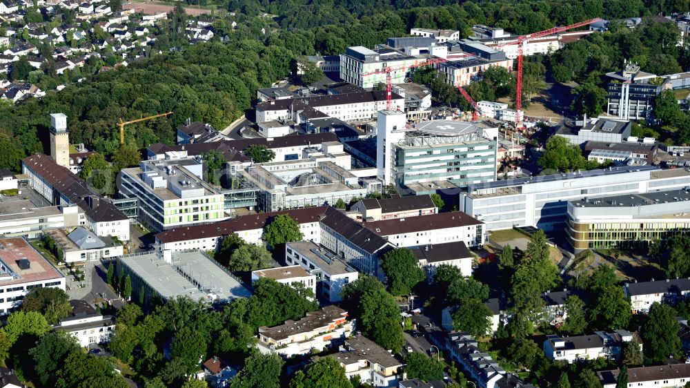 Aerial photograph Bonn - Hospital grounds of the Clinic Universitaetsklinikum Bonn on Venusberg- Campus in Bonn in the state North Rhine-Westphalia, Germany