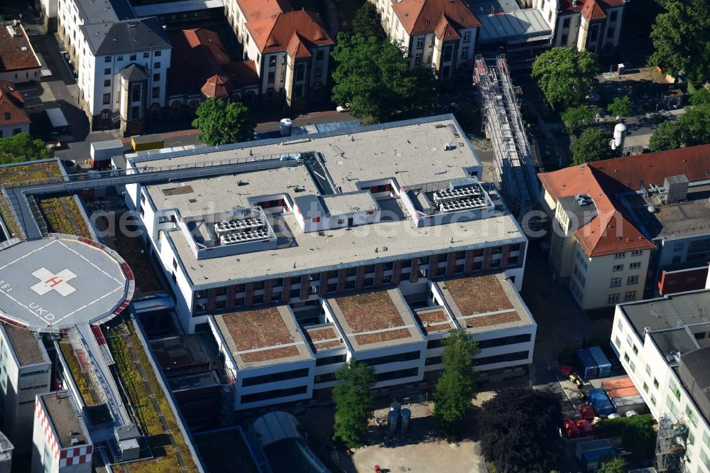 Aerial image Dresden - Hospital grounds of the Clinic Universitaetsklinikum Carl Gustav Carus (VTG) on Fetscherstrasse in Dresden in the state Saxony, Germany