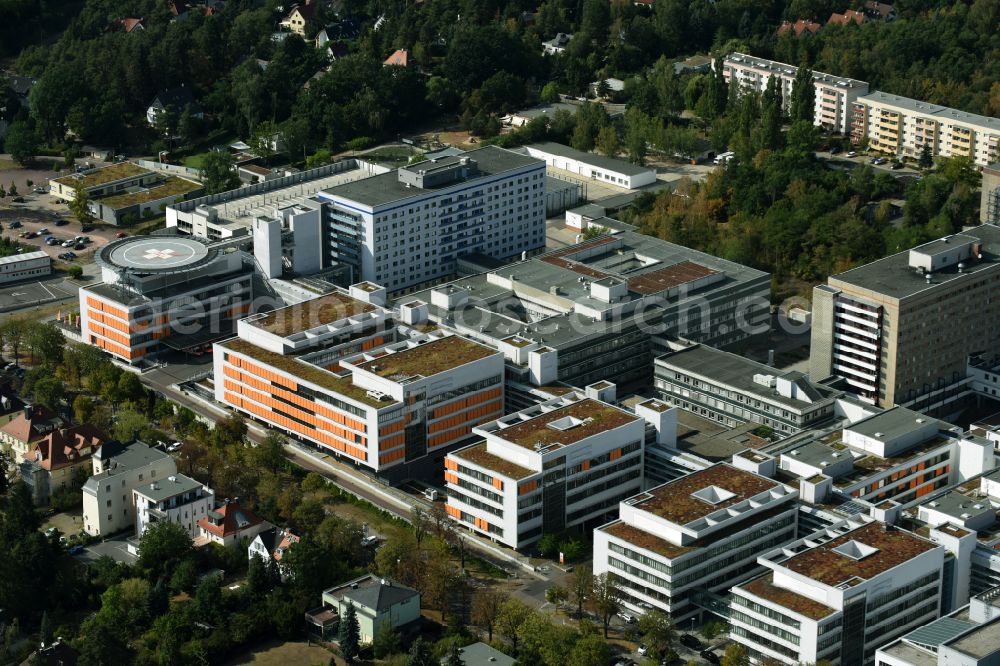 Aerial photograph Halle (Saale) - Hospital grounds and university clinic in Halle (Saale) in the state Saxony-Anhalt, Germany