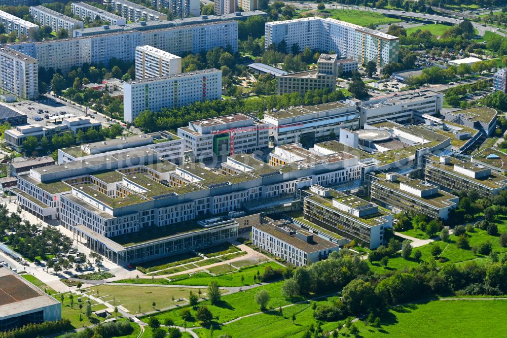 Aerial image Jena - Hospital grounds of the Clinic Universitaetsklinikum on street Erlanger Allee in the district Goeschwitz in Jena in the state Thuringia, Germany