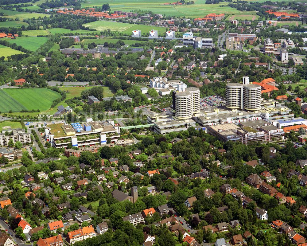 Aerial photograph Münster - Hospital grounds of the Clinic Universitaetsklinikum Muenster on Albert-Schweitzer-Campus in Muenster in the state North Rhine-Westphalia, Germany