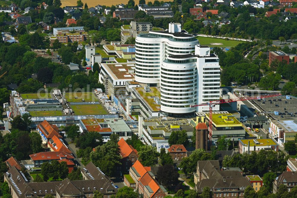 Münster from the bird's eye view: Hospital grounds of the Clinic Universitaetsklinikum Muenster on Albert-Schweitzer-Campus in Muenster in the state North Rhine-Westphalia, Germany