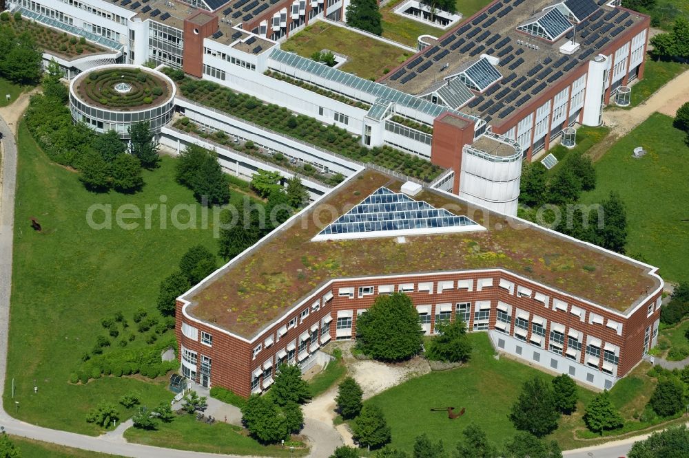 Regensburg from above - Clinic area of the hospital university medical centre of Regensburg, department for nuclear medicine in Regensburg in the federal state Bavaria, Germany