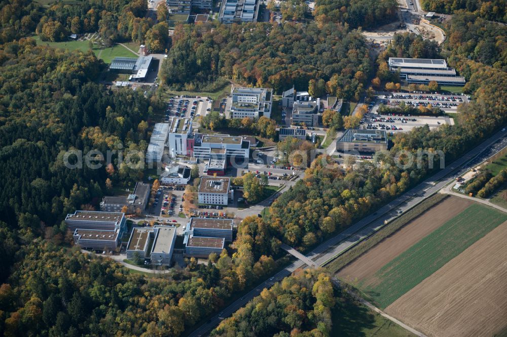 Ulm from above - Hospital grounds of the Clinic Universitaetsklinikum Ulm in Ulm in the state Baden-Wuerttemberg, Germany