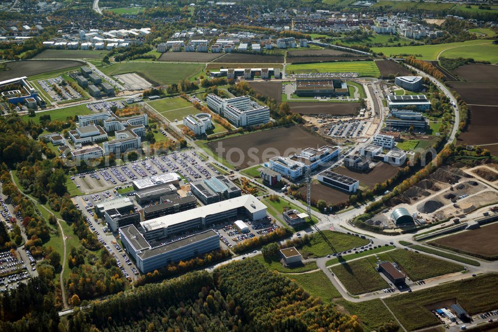 Ulm from above - Hospital grounds of the Clinic Universitaetsklinikum Ulm in Ulm in the state Baden-Wuerttemberg, Germany