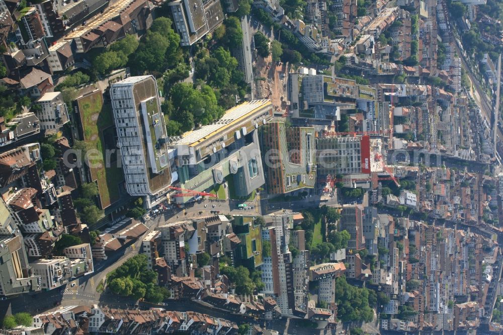 Basel from the bird's eye view: Clinic of the hospital grounds Universitaetsspital in Basle, Switzerland