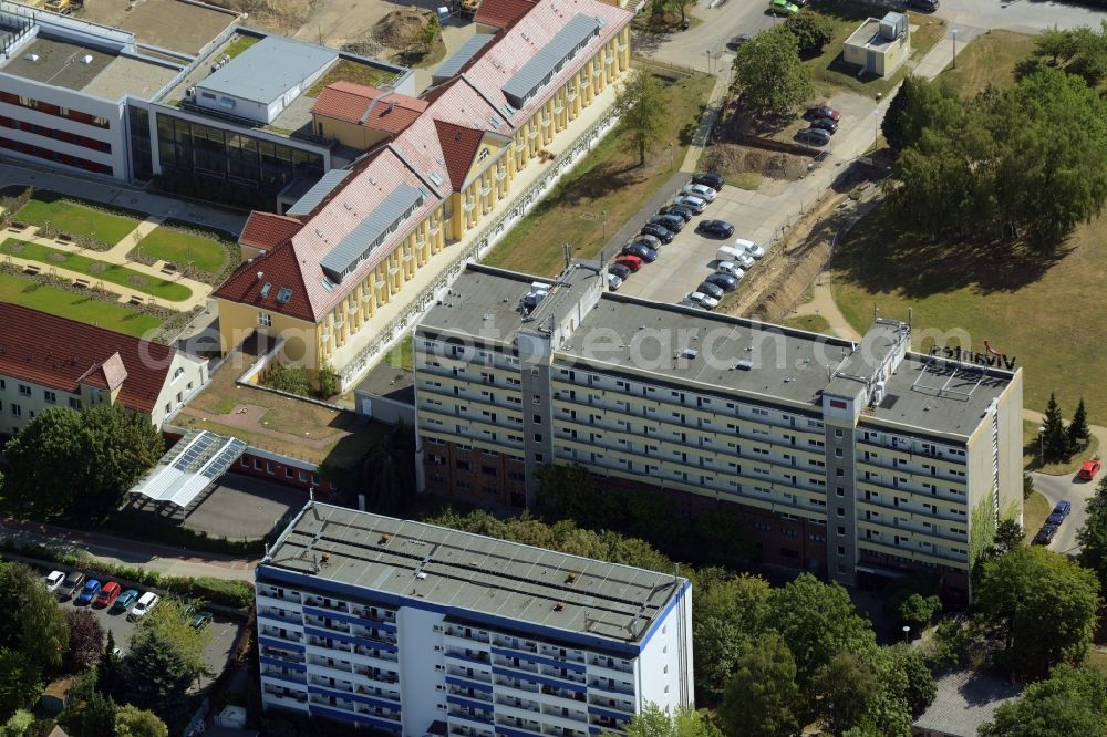 Aerial photograph Berlin - Clinic of the hospital grounds Vivantes Klinikum Hellersdorf in Berlin in Germany