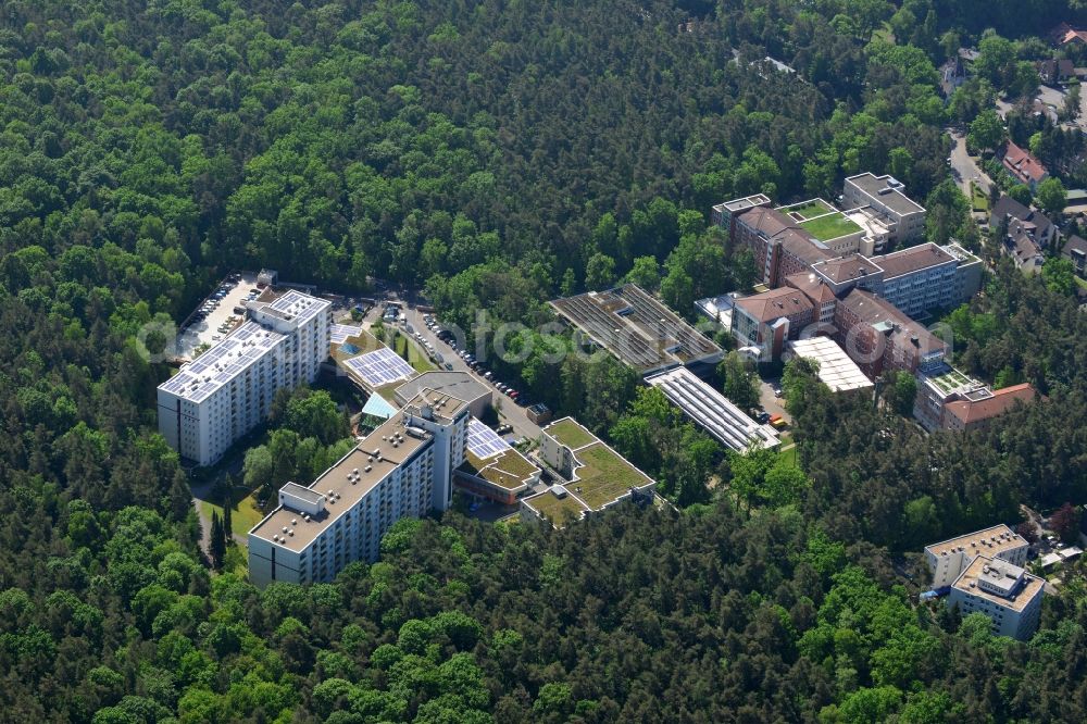 Aerial photograph Bubenreuth - Clinic of the hospital grounds Waldkrankenhaus St. Marien in Bubenreuth in the state Bavaria