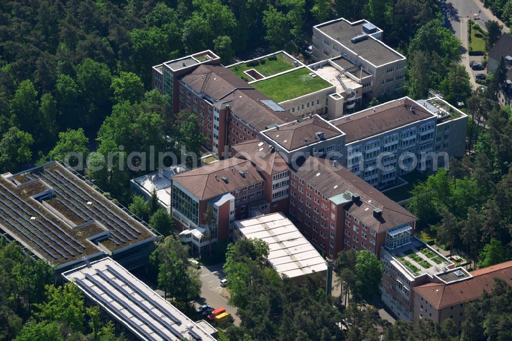 Bubenreuth from above - Clinic of the hospital grounds Waldkrankenhaus St. Marien in Bubenreuth in the state Bavaria