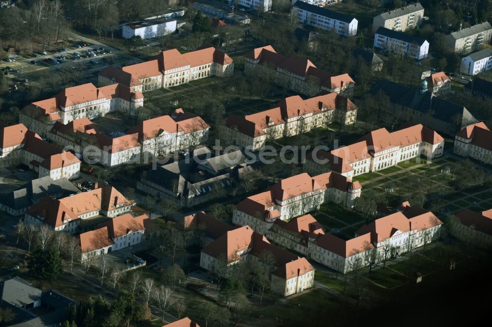 Aerial photograph Berlin Buch - Clinic of the hospital grounds Wilbergstrasse - Poelnitzweg in Berlin Buch in the state Berlin