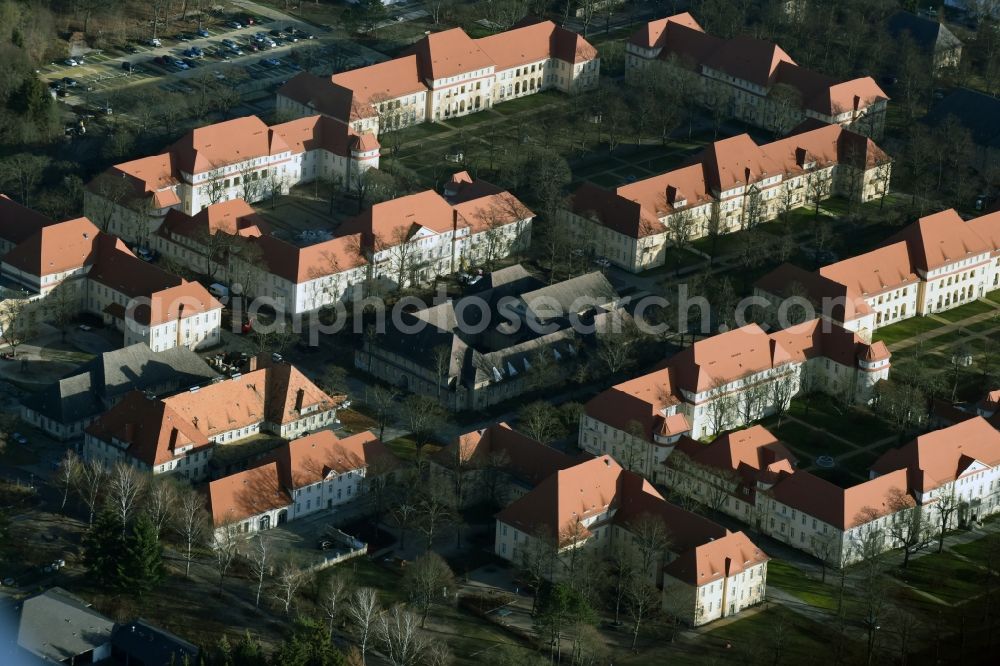 Berlin Buch from above - Clinic of the hospital grounds Wilbergstrasse - Poelnitzweg in Berlin Buch in the state Berlin