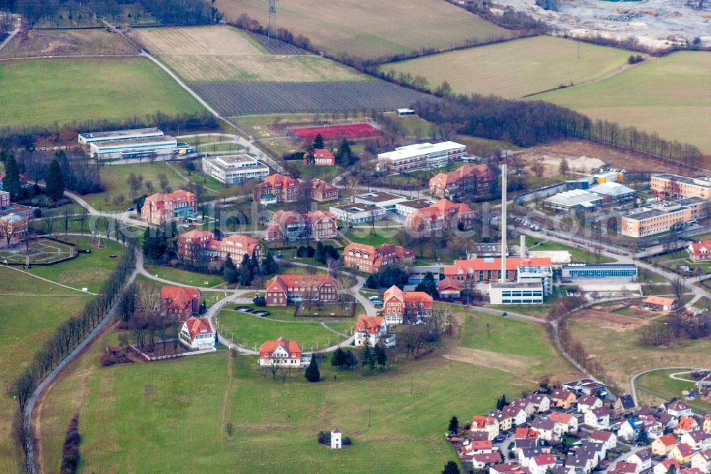 Wiesloch from the bird's eye view: Hospital grounds of the Clinic Psychiatric Centre North-Baden in Wiesloch in the state Baden-Wurttemberg, Germany