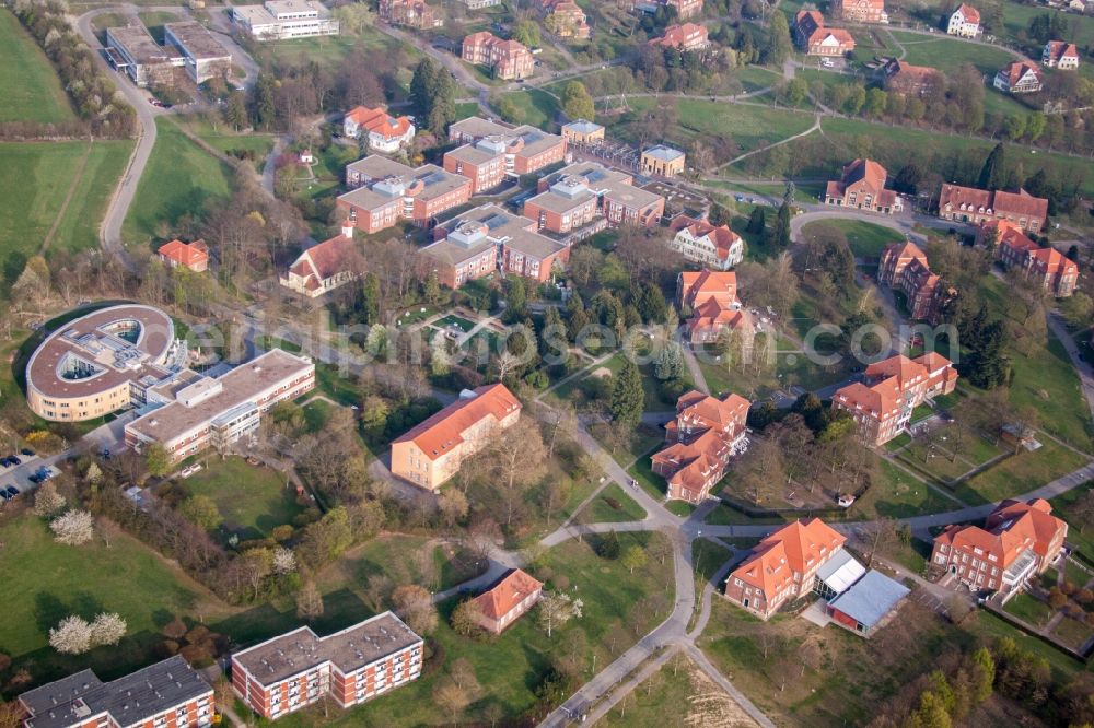 Wiesloch from the bird's eye view: Hospital grounds of the Clinic Psychiatric Centre North-Baden in Wiesloch in the state Baden-Wurttemberg, Germany