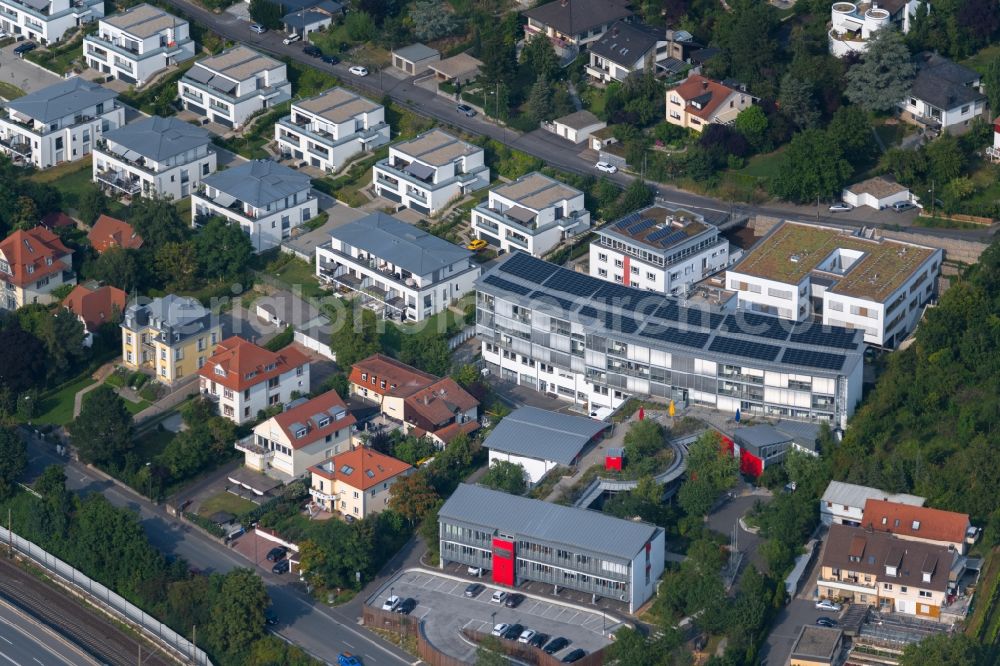 Aerial photograph Würzburg - Hospital grounds of the rehabilitation center of the rehabilitation clinic AWO Geriatric Rehabilitation Clinic on Kantstrasse in the district of Frauenland in Wuerzburg in the state Bavaria, Germany