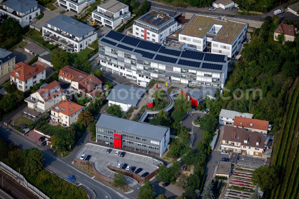 Würzburg from above - Hospital grounds of the rehabilitation center of the rehabilitation clinic AWO Geriatric Rehabilitation Clinic on Kantstrasse in the district of Frauenland in Wuerzburg in the state Bavaria, Germany