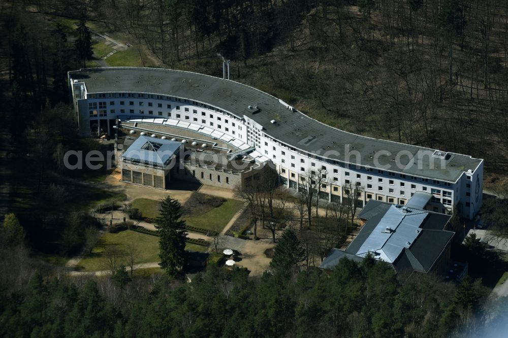 Aerial image Bad Freienwalde (Oder) - Hospital grounds of the rehabilitation center in Bad Freienwalde (Oder) in the state Brandenburg