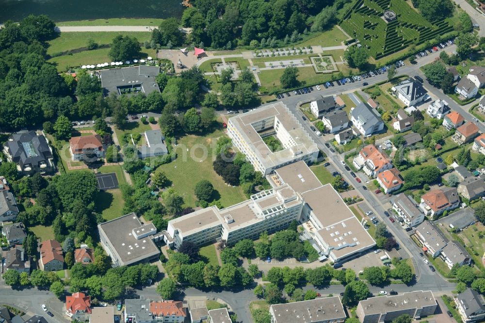 Bad Salzuflen from above - Hospital grounds of the rehabilitation center in Bad Salzuflen in the state North Rhine-Westphalia