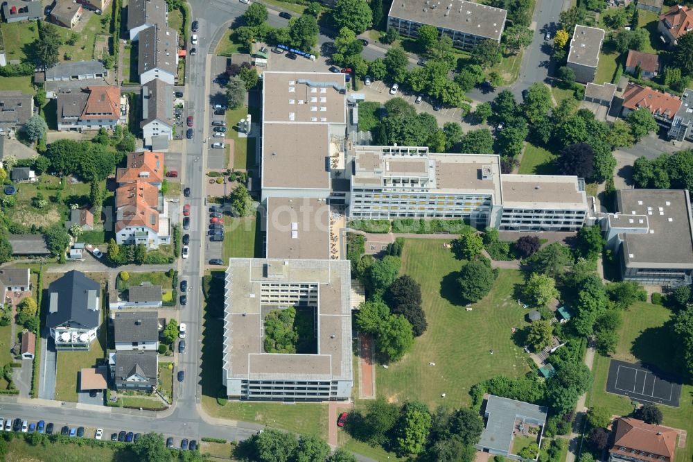 Aerial image Bad Salzuflen - Hospital grounds of the rehabilitation center in Bad Salzuflen in the state North Rhine-Westphalia