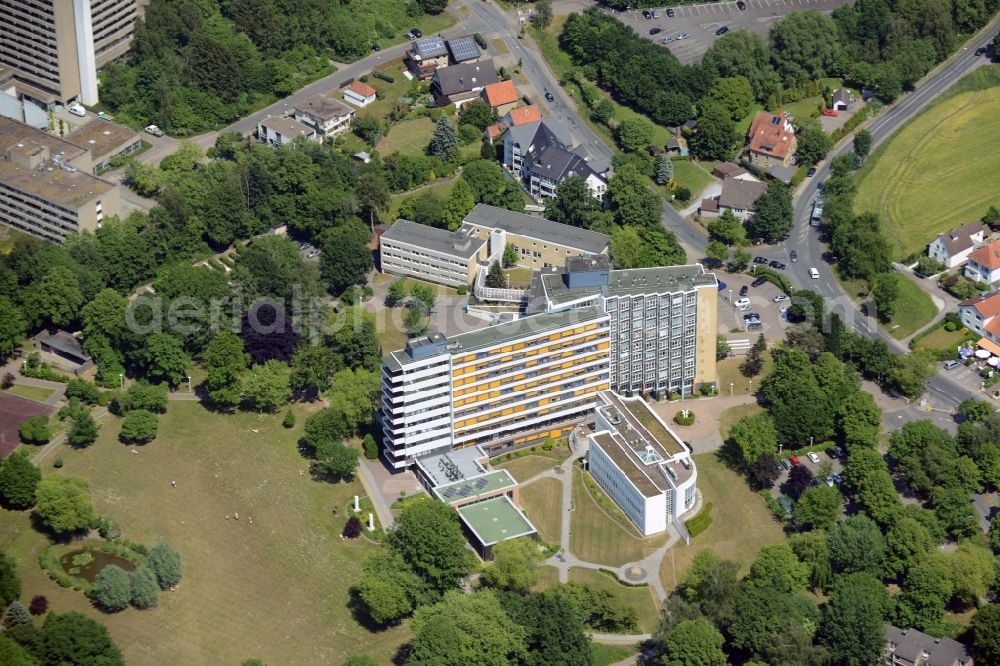 Bad Salzuflen from above - Hospital grounds of the rehabilitation center in Bad Salzuflen in the state North Rhine-Westphalia