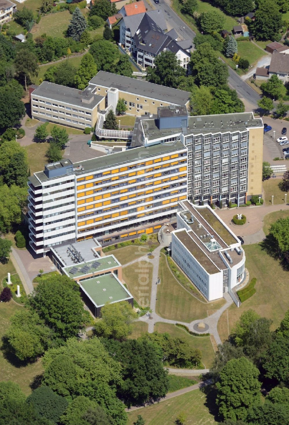 Bad Salzuflen from the bird's eye view: Hospital grounds of the rehabilitation center in Bad Salzuflen in the state North Rhine-Westphalia