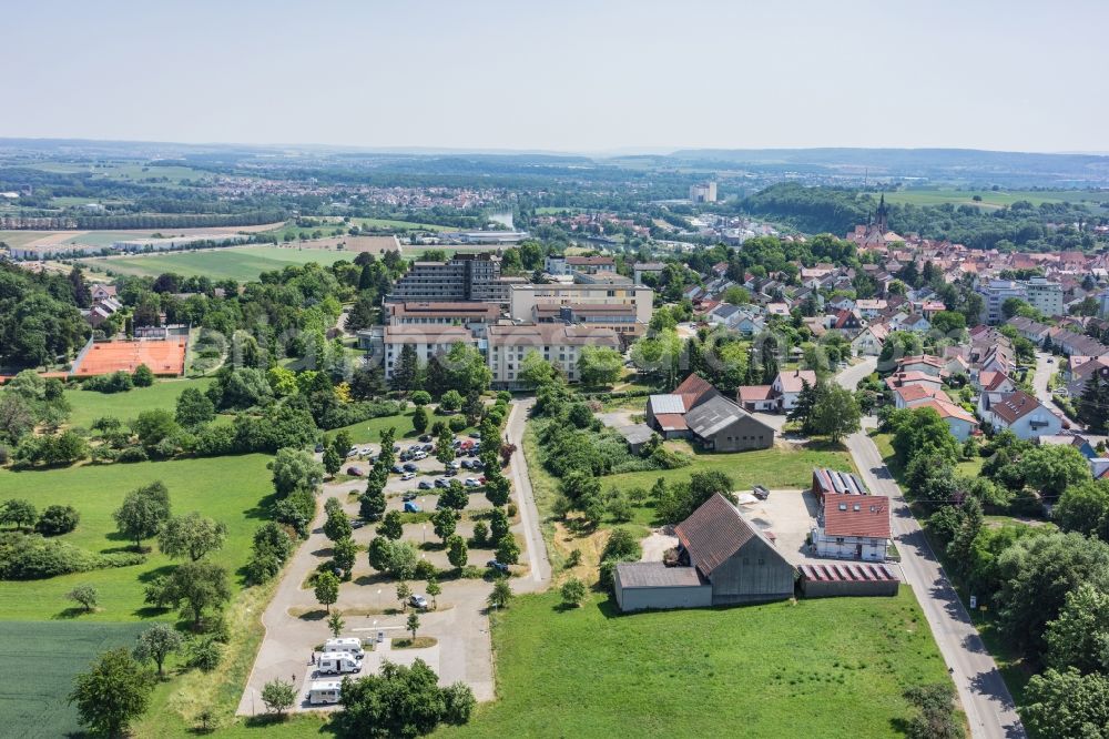 Aerial image Bad Wimpfen - Hospital grounds of the rehabilitation center in Bad Wimpfen in the state Baden-Wuerttemberg