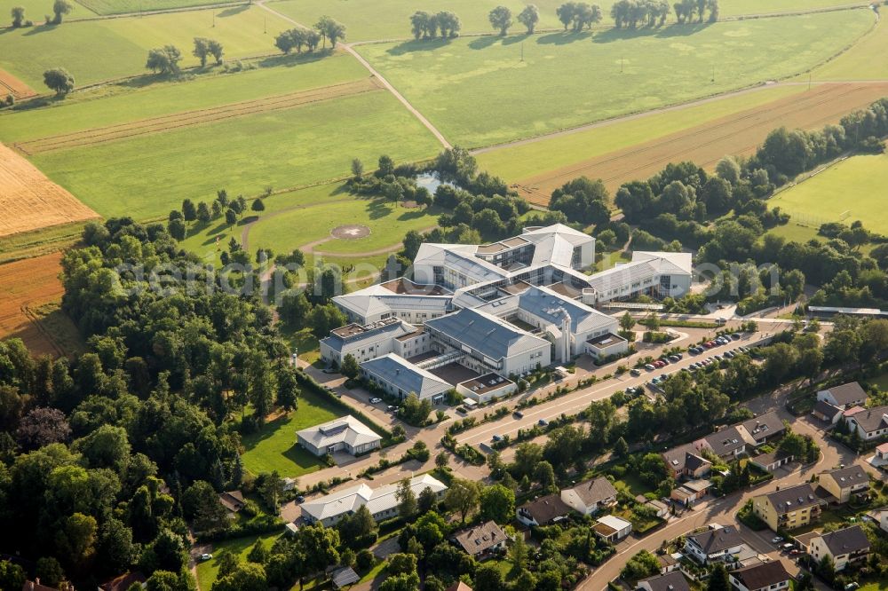 Donauwörth from above - Hospital grounds of the rehabilitation center in Donauwoerth in the state Bavaria, Germany