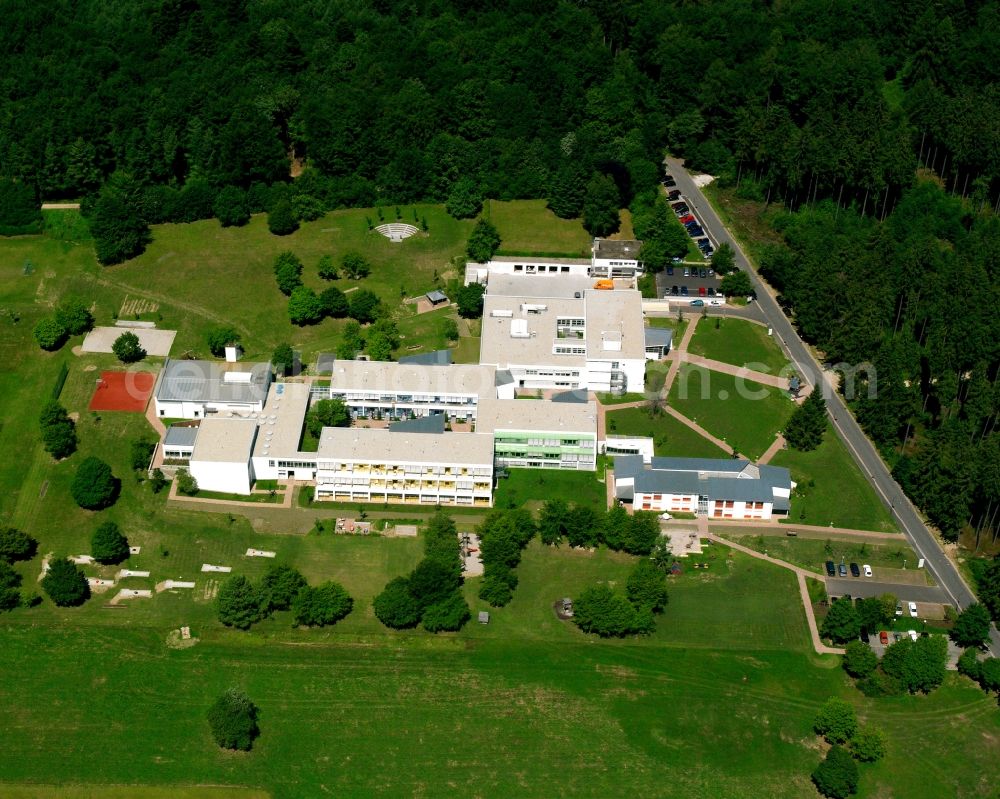 Aerial photograph Bruchweiler - Hospital grounds of the rehabilitation center Edelsteinklinik in Bruchweiler in the state Rhineland-Palatinate, Germany