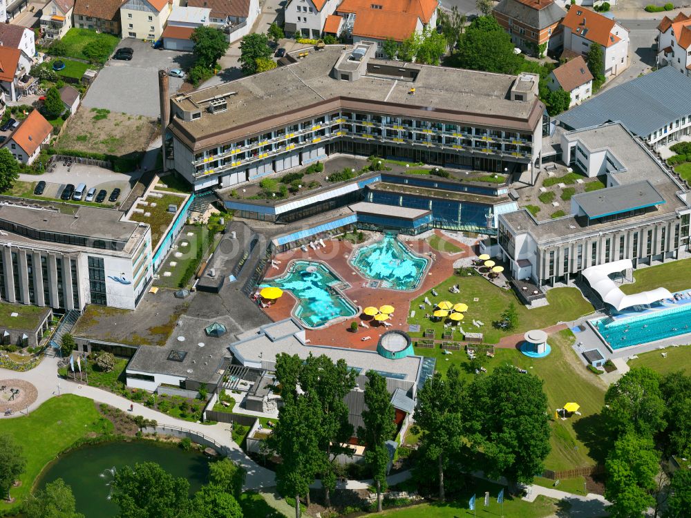 Aerial image Bad Buchau - Hospital grounds of the rehabilitation center Die Federseeklinik in Bad Buchau in the state Baden-Wuerttemberg, Germany