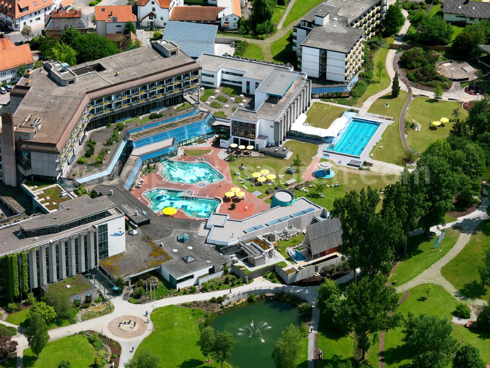 Aerial photograph Bad Buchau - Hospital grounds of the rehabilitation center Die Federseeklinik in Bad Buchau in the state Baden-Wuerttemberg, Germany