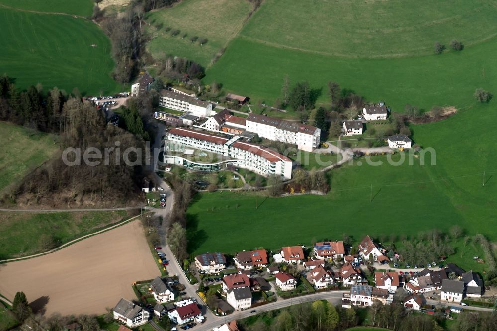 Aerial photograph Glottertal - Hospital grounds of the rehabilitation center in Glottertal in the state Baden-Wuerttemberg, Germany