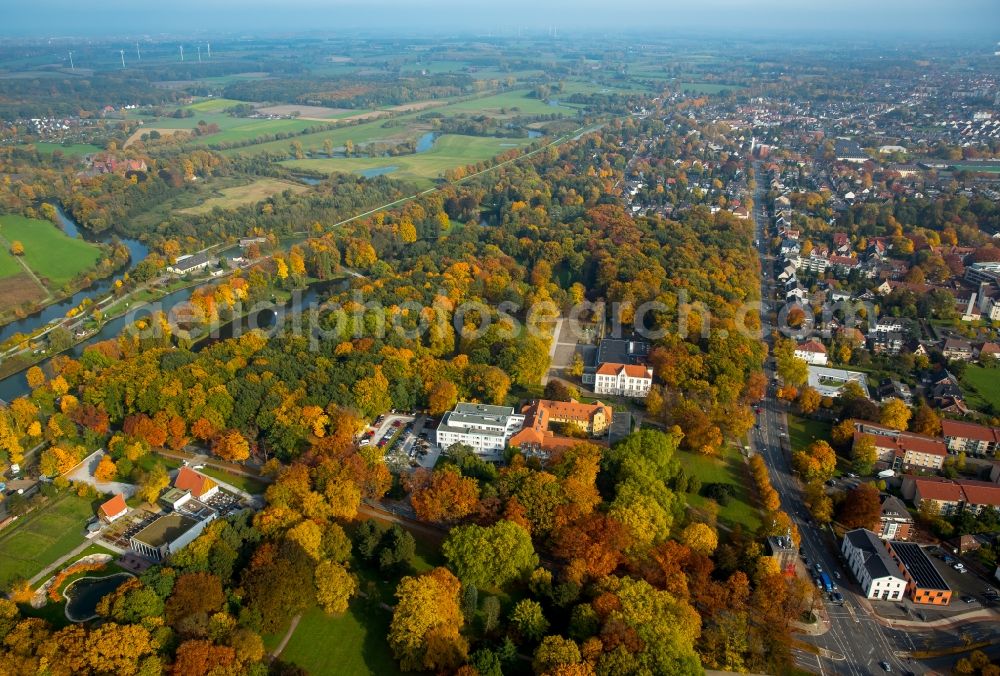 Aerial image Hamm - Hospital grounds of the rehabilitation center in Hamm in the state North Rhine-Westphalia