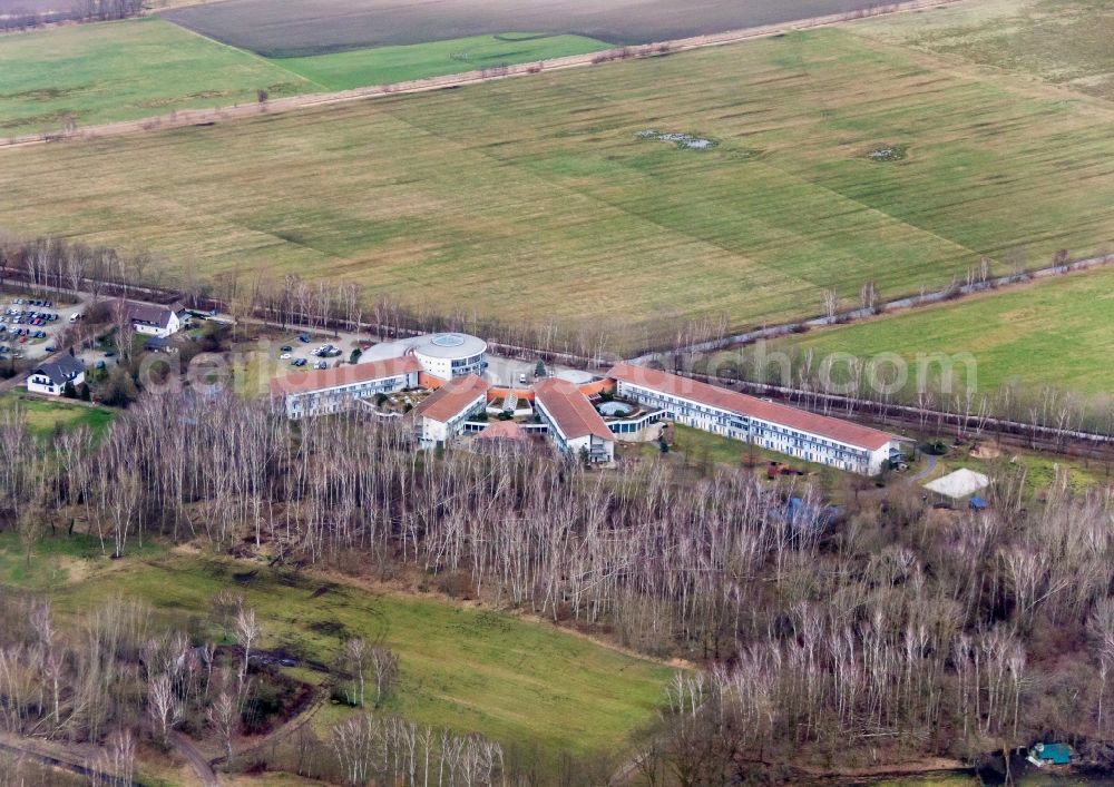 Aerial image Lübben (Spreewald) - Hospital grounds of the rehabilitation center in Luebben (Spreewald) in the state Brandenburg, Germany