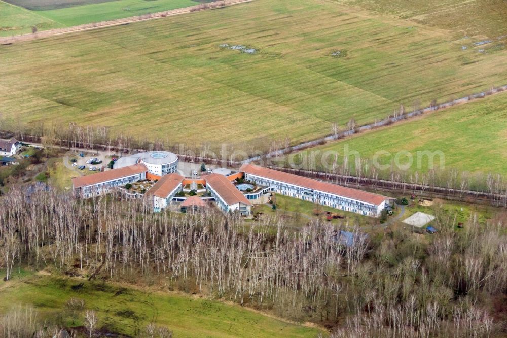 Aerial photograph Lübben (Spreewald) - Hospital grounds of the rehabilitation center in Luebben (Spreewald) in the state Brandenburg, Germany