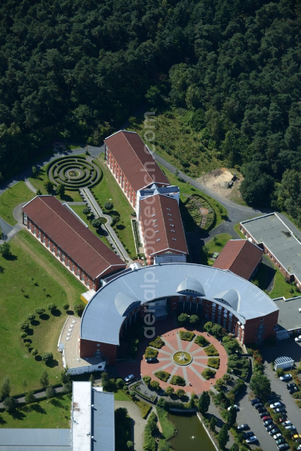 Aerial image Lingen (Ems) - Hospital grounds of the rehabilitation center in Lingen ( Ems ) in the state Lower Saxony