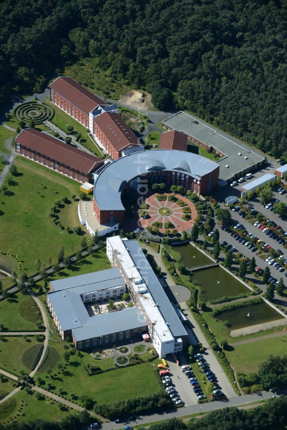 Aerial photograph Lingen (Ems) - Hospital grounds of the rehabilitation center in Lingen ( Ems ) in the state Lower Saxony