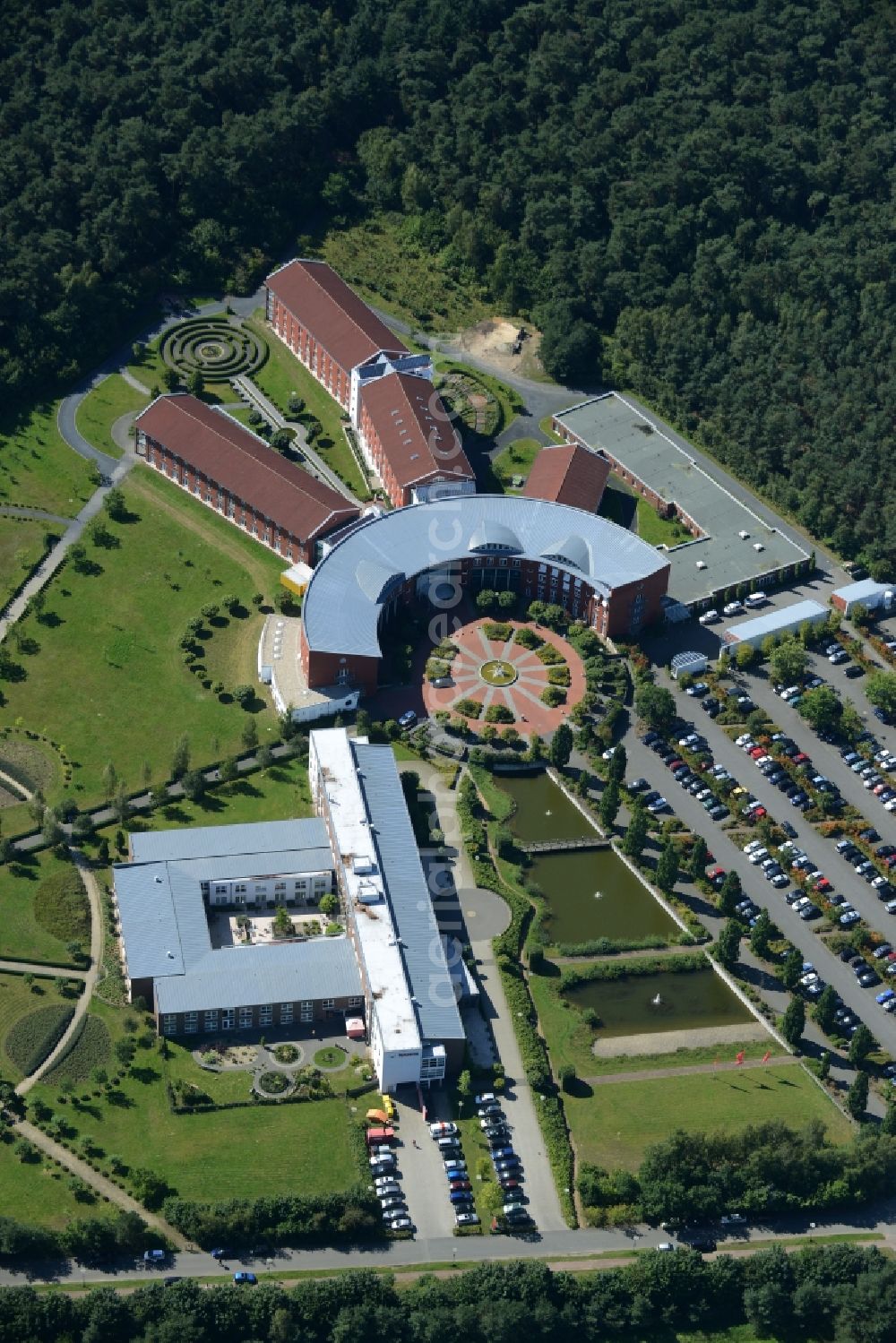 Lingen (Ems) from above - Hospital grounds of the rehabilitation center in Lingen ( Ems ) in the state Lower Saxony