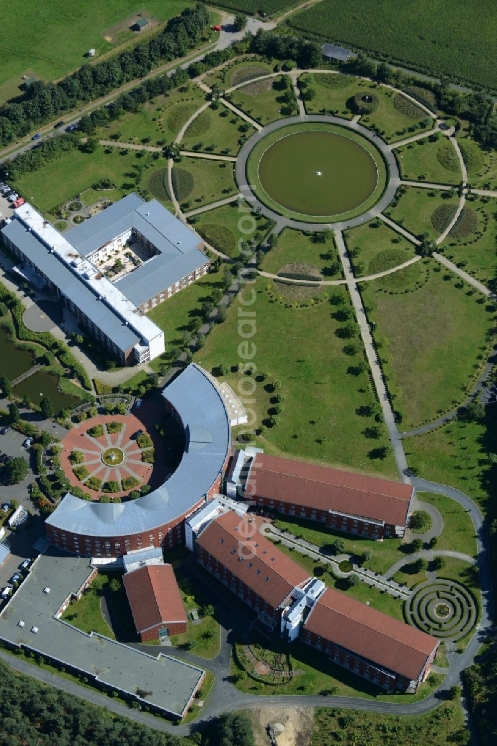 Lingen (Ems) from the bird's eye view: Hospital grounds of the rehabilitation center in Lingen ( Ems ) in the state Lower Saxony