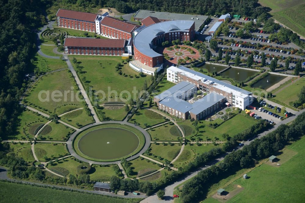 Aerial image Lingen (Ems) - Hospital grounds of the rehabilitation center in Lingen (Ems) in the state Lower Saxony