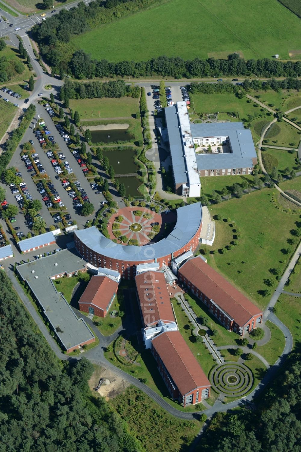 Lingen (Ems) from the bird's eye view: Hospital grounds of the rehabilitation center in Lingen ( Ems ) in the state Lower Saxony