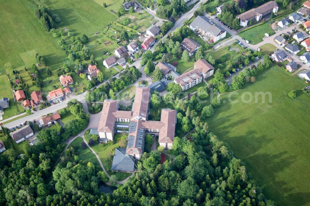 Dobel from above - Hospital grounds of the rehabilitation center in Dobel in the state Baden-Wuerttemberg