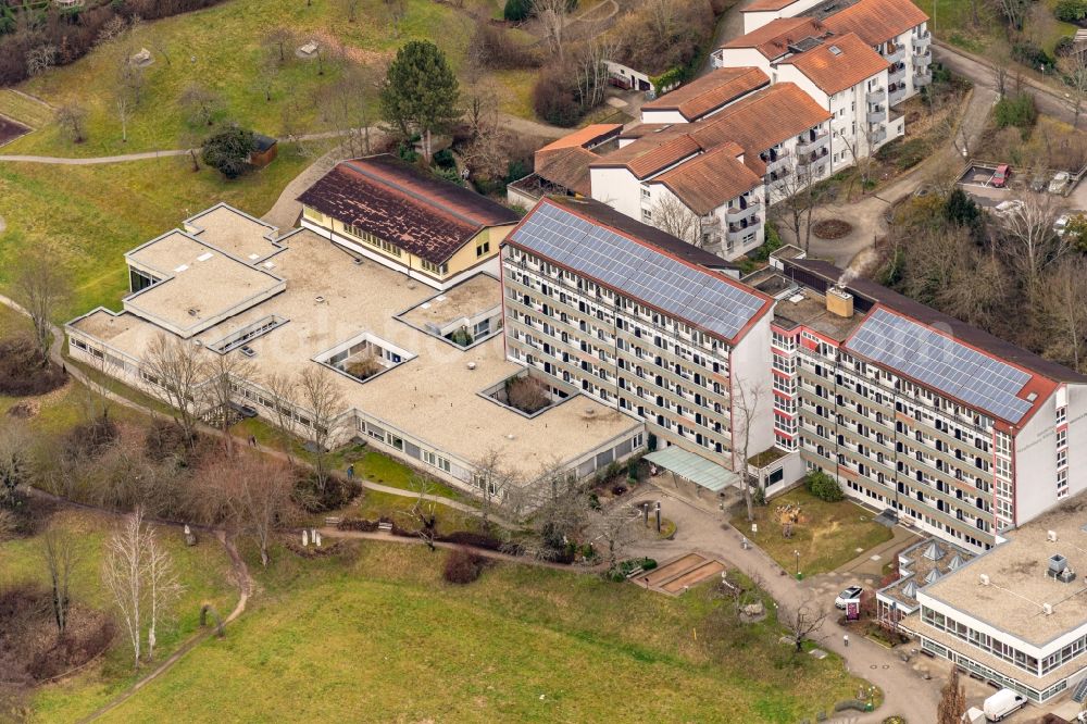 Aerial photograph Durbach - Hospital grounds of the rehabilitation center MEDICLIN Staufenburg Klinik in Durbach in the state Baden-Wuerttemberg, Germany