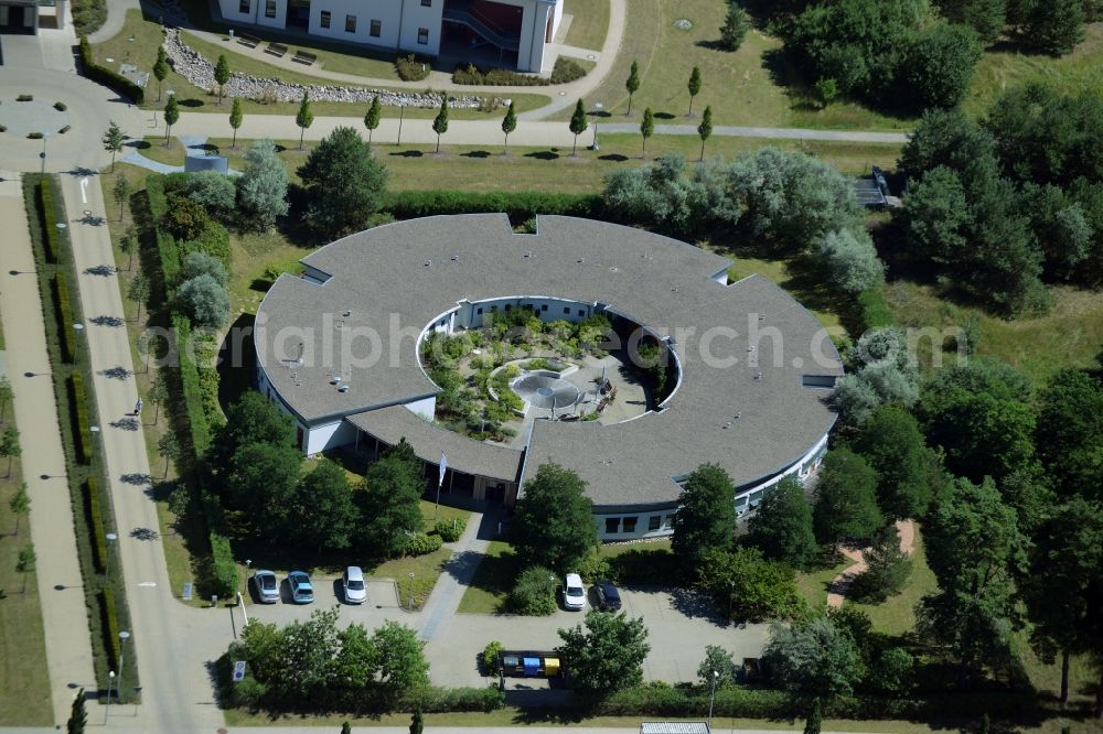 Neustrelitz from the bird's eye view: Hospital grounds of the rehabilitation center in Neustrelitz in the state Mecklenburg - Western Pomerania