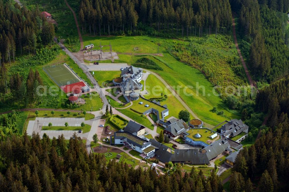 Schönwald im Schwarzwald from above - Hospital grounds of the rehabilitation center Rehabilitationsklinik Katharinenhoehe in Schoenwald im Schwarzwald in the state Baden-Wurttemberg, Germany