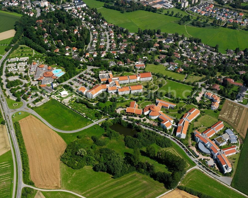 Bad Saulgau from above - Hospital grounds of the rehabilitation center Rehabilitationsklinik Saulgau in Bad Saulgau in the state Baden-Wuerttemberg, Germany