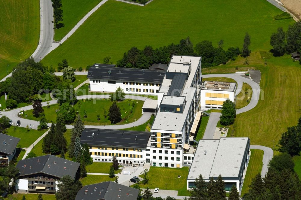 Aerial image Saalfelden am Steinernen Meer - Hospital grounds of the rehabilitation center - Rehabilitationszentrum in Saalfelden am Steinernen Meer in Pinzgauer Saalachtal, Austria