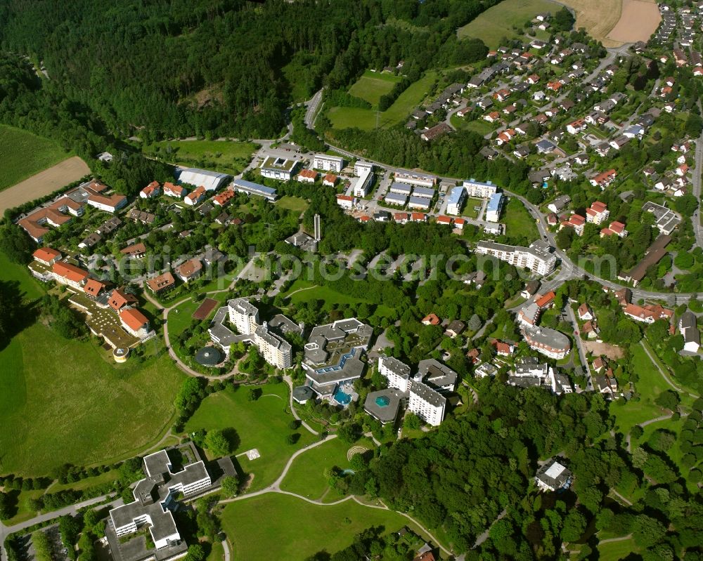 Aerial photograph Bad Säckingen - Hospital grounds of the rehabilitation center RehaKlinikum Bad Saeckingen in Bad Saeckingen in the state Baden-Wuerttemberg, Germany