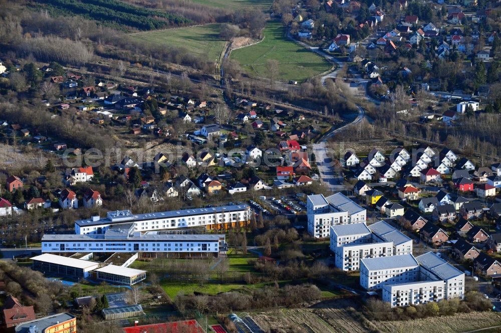 Aerial image Teltow - Hospital grounds of the rehabilitation center in Teltow in the state Brandenburg, Germany